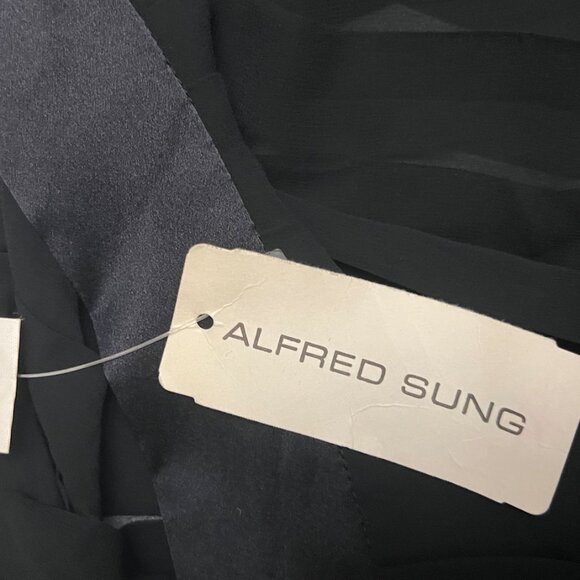 NWT Alfred Sung Black Pleated Maxi Skirt - Size 4 - Picture 4 of 8